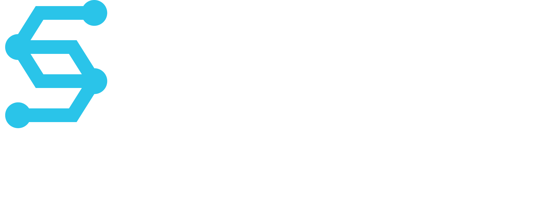 Syndis logo - unhack white